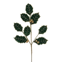Emerald Green Holly Stem 69cm