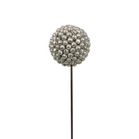 Platinum Glitter Ball Pick 10cm