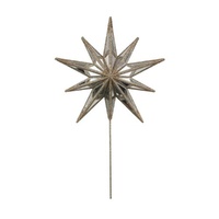 Celestial Mirror Tree Topper w. Champagne Edge 22cm