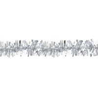 Chunky Matte Tinsel Silver 200cm