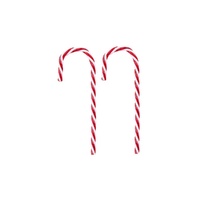 Candy Cane Red & White 2pk 22cm