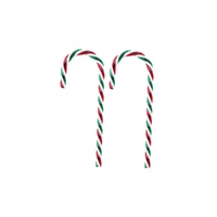 Candy Cane Red, Green & White 2pk 22cm