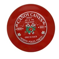 Candycane Metal Platter 33cm