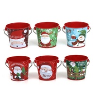 Metal Christmas Buckets 1pc 6 Asst Styles 8cm