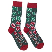 Merry Merry Merry Festive Socks Adult