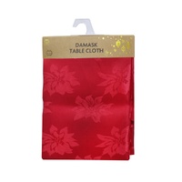 Red Poinsettia Tablecloth 178cm