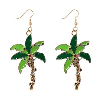Palm Tree Christmas Earrings