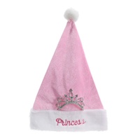 Pink Princess Santa Hat w. Tiara 45cm