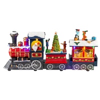 LED USB Musical Santa Express Train Blue 38cm