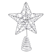 Silver Metallic Star Topper 13cm