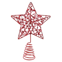 Red Metallic Star Topper 13cm