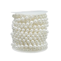 White Beaded Christmas Garland 8m