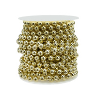 Gold Beaded Christmas Garland 8m
