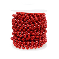 Red Beaded Christmas Garland 8m