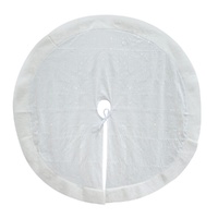 White Sequin Tree Skirt 100cm