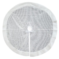 Silver Sequin Tree Skirt 100cm