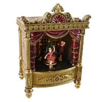 Musical Ballerina Theatre Lantern Gold 24cm