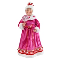 Pink Candy Mrs Claus w. Candycane