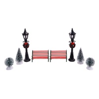 Village Street Scene w. Bench 8pc