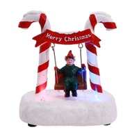 Resin Swing Scene w. Elf 12cm