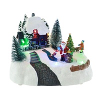 Village Scene w. Brown House 20cm
