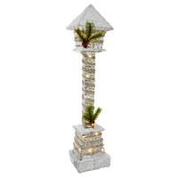 LED Tinsel Lampost White Roof 60cm