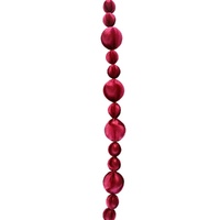 Wrapped Velvet Bauble Garland Red 180cm