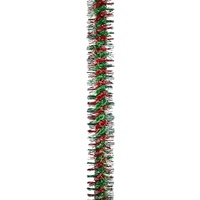Red & Green Fine Twist Tinsel 2m