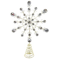 Jewel Snowflake Tree Topper Gold 28cm