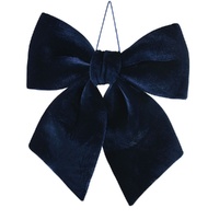 Midnight Velvet Hanging Bow 45cm