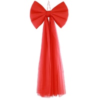 Red Mesh Draping Bow 95cm
