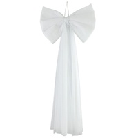 White Mesh Draping Bow 95cm