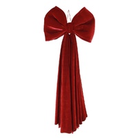 3D Loop Bow w. Draping Tails Burgundy 1m