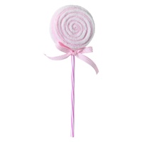 Pink Lollipop Pick 1pc Asst Styles 28cm