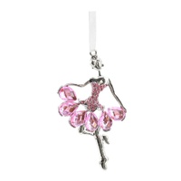 Pink Hanging Jewelled Dancer 11cm
