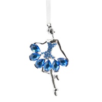 Blue Hanging Jewelled Dancer 11cm
