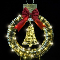 LED Metallic Twist Bauble w. Spinning Bell 93cm
