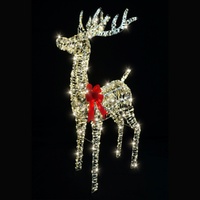LED Metallic Twist Standing Reindeer 150cm