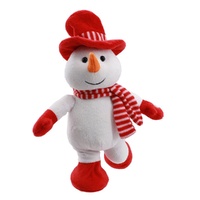 Musical Skating Snowman Plush 32cm
