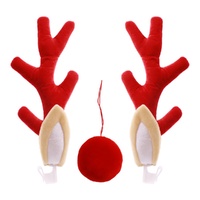 Christmas Car Deco Set Red Anters