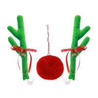 Christmas Car Deco Set Green Anters