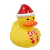 Santa Christmas Duck w. Scarf 11cm