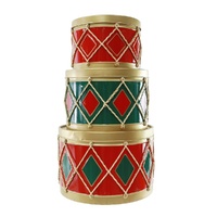 Deluxe Metal Drum Set of 3