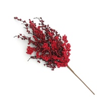 Two Tone Red Berry Spray 71cm