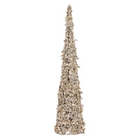 Ice Glitter Cone Tree Champagne 61cm