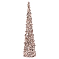 Ice Glitter Cone Tree Rose Gold 61cm