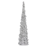 Ice Glitter Cone Tree Silver 61cm