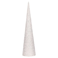 Glitter Cone Tree White 61cm