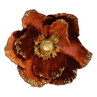 Copper Magnolia w. Glitter Edge Clip 13cm