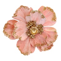 Pink Magnolia w. Glitter Edge Clip 13cm